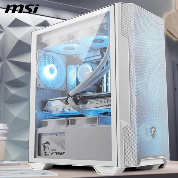 MSI MAG FORCE M100R WHITE GAMING MICRO-TOWER PC KASASI BEYAZ - Resim 7