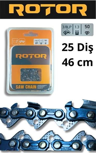 ROTOR 3/8 1.3 T52 25 diş Motorlu Testere Zinciri ürün görseli 1