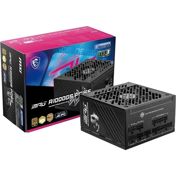 MSI 1000W 80+ GOLD MPG A1000GS PCIE 5.1 TAM MODÜLER POWER SUPPLY ürün görseli 1
