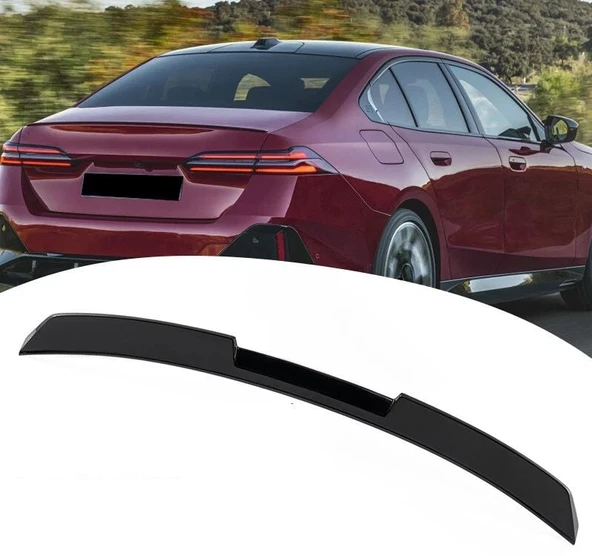 AUTOGP Bmw g60 cam üstü spoiler yarasa model siyah boyalı plastik 2024+ ürün görseli 1