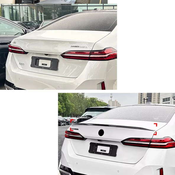 AUTOGP Bmw g60 bagaj üstü spoiler siyah boyalı plastik 2024+ ürün görseli 1