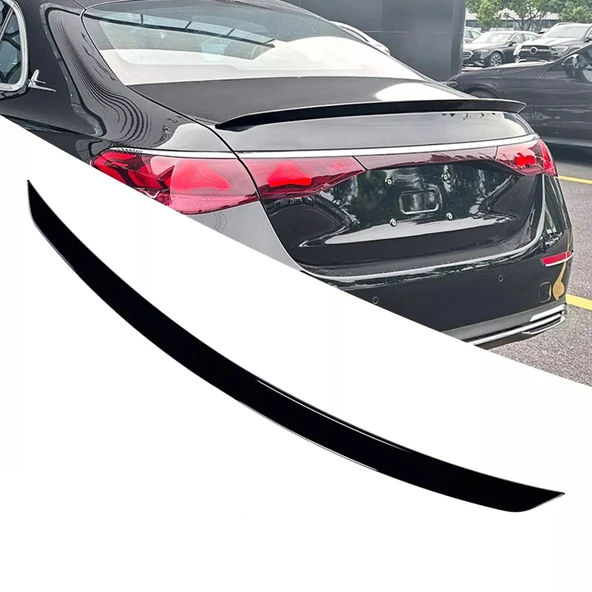 AUTOGP Mercedes w214 e63 bagaj üstü spoiler siyah boyalı plastik 2024+ ürün görseli 1