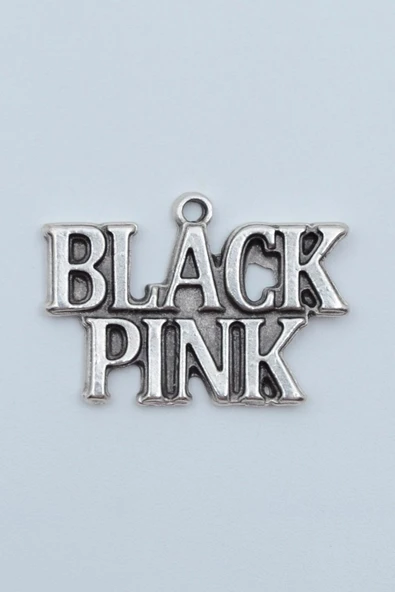 Black Pink Gümüş Kaplama Kolye Ucu ürün görseli 1