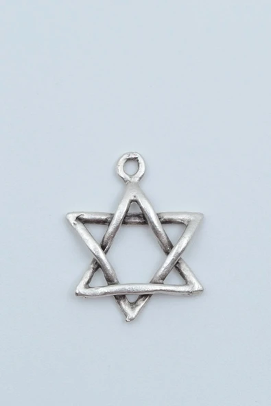 Minimal Pentagram Gümüş Kaplama Kolye Ucu ürün görseli 1