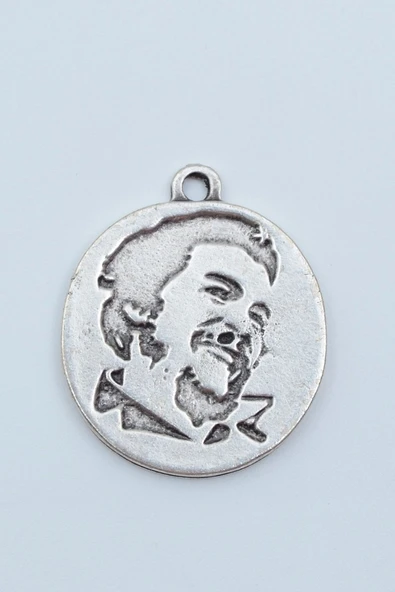 Che Guevara Madalyon Gümüş Kaplama Kolye Ucu ürün görseli 1