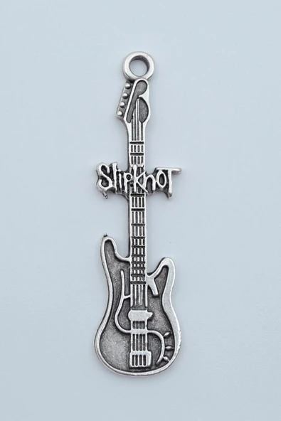 Slipknot Elektro Gitar Gümüş Kaplama Kolye Ucu ürün görseli 1