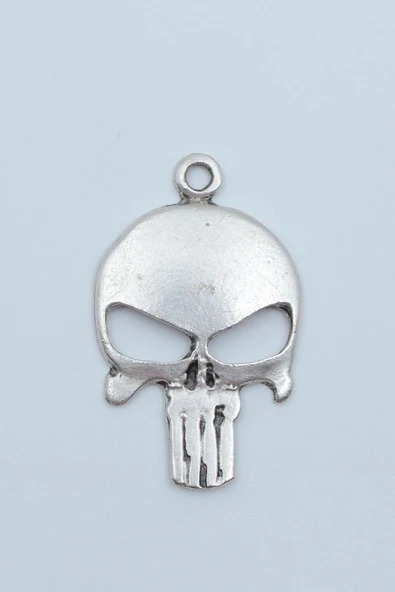 Punisher Cezalandırıcı Gümüş Kaplama Kolye Ucu ürün görseli 1
