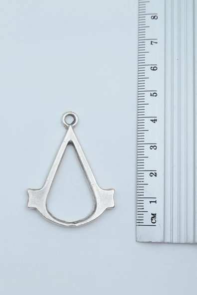 Assassin's Creed Gümüş Kaplama Deri İp Kolye - Resim 3