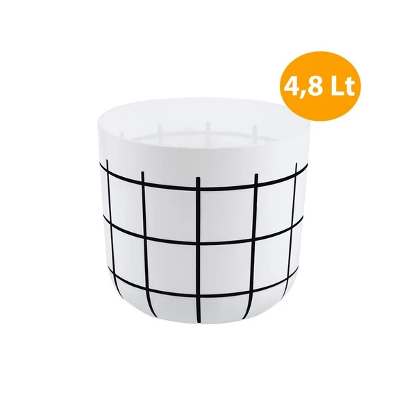 Omnipazar KRS-213 Dekoratif Karo Desenli Saksı 4.8 Litre No 3 ürün görseli 1