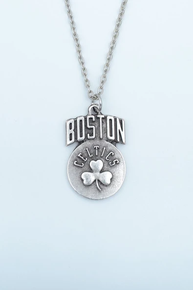 Boston Celtics  Gümüş Kaplama Düz Zincir Kolye ürün görseli 1