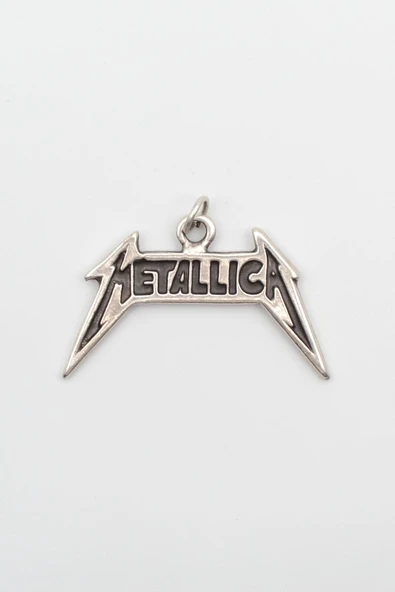 Metallica Logo Kolye Ucu - Antik Gümüş Kaplama ürün görseli 1