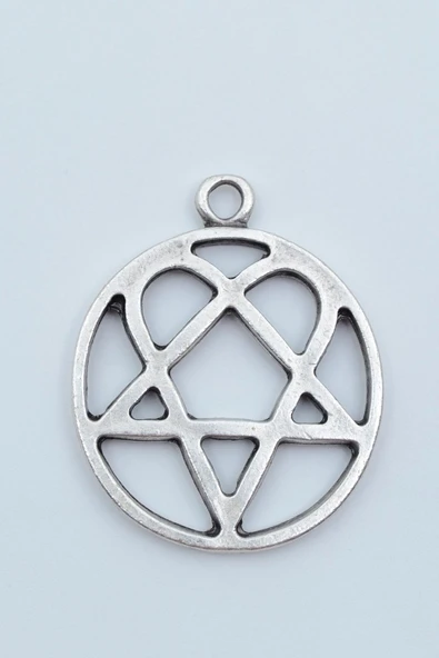 Heartagram Gümüş Kaplama Kolye Ucu ürün görseli 1