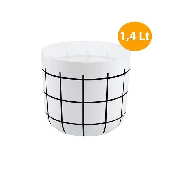 Omnipazar KRS-211 Dekoratif Karo Desenli Saksı 1.4 Litre No 1 ürün görseli 1