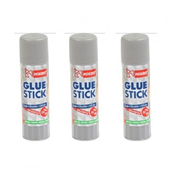 Glue Stick Yapıştırıcı Mikro Katı Yapıştırıcı 21 Gr Ruj Yapıştırıcı 3 Adet ürün görseli 1