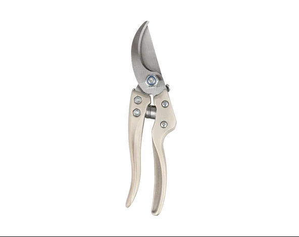 RH05820 Saten Krom Metal Saplı Bahçe Makası Boy: 19.5 cm Kesme Çapı: 25 mm ürün görseli 1