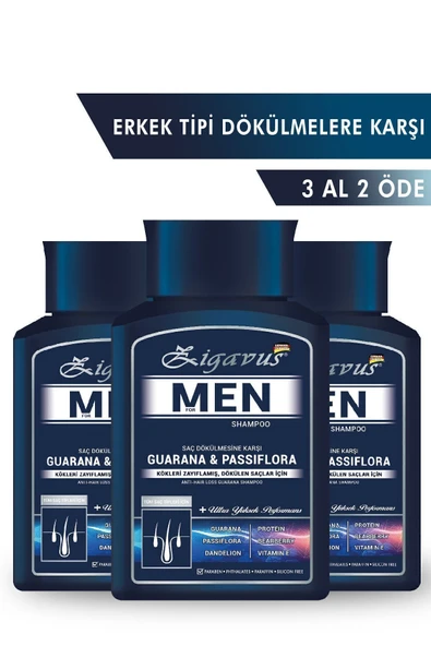 ZİGAVUS Men Şampuan 300 ml 3 Al 2 Öde - Erkeklere Özel Bakım 8699349130688 ürün görseli 1