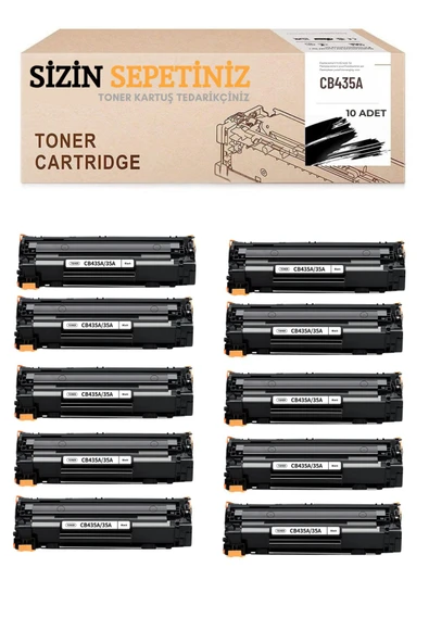 HP Laserjet P1005 P1006 ile uyumlu CB435A, 35A ( 10 ADET ) TONER ürün görseli 1