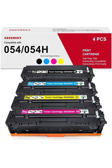 Canon CRG 054 54 054H Color LBP622Cdw MF644Cdw MF642Cdw MF641cw MF642c MFb42cdw 643c 644c...SET ürün görseli 1