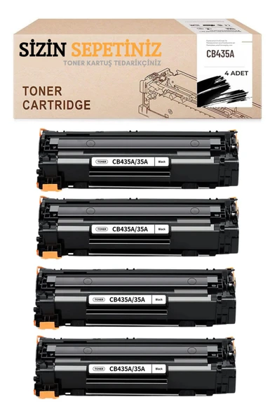 HP Laserjet P1005 P1006 ile uyumlu CB435A, 35A ( 4 ADET ) TONER ürün görseli 1