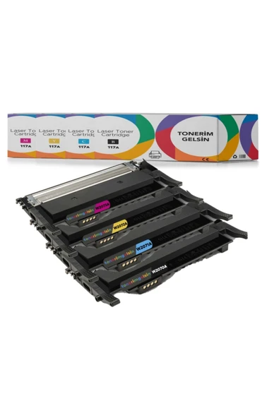 HP 117a - W2070a Set Takım Toner Çipli Toner Set - Color Laser Mfp 179fnw- W2070/w2071/w2072/w2073 ürün görseli 1