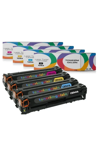 HP 125a Set Toner- Cb540a-41-42-43 Cp1215/cp1217/cp1515/cb1510/cb1515/cm1312 ürün görseli 1
