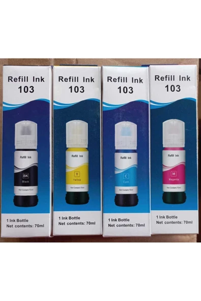 KNB EPSON 103 Muadil 4 RENK TAKIM MÜREKKEP - L1110/L3110/L3111/L3150/L3151/L5190/ ürün görseli 1