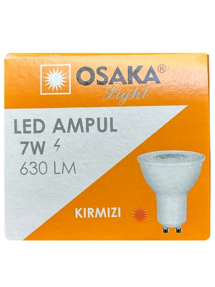 (1 Adet) Osaka 7W Kırmızı Işık GU10 Duylu Led Çanak Ampul ürün görseli 1