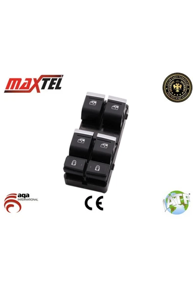 Maxtel 18231131  Cam Açma Kapama Anahtarı Sol Dörtlü Audi A6 2018 - Siyah 10 Pin ürün görseli 1