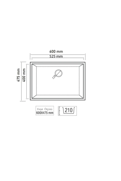 Thorax Granit Eviye Vero C3 Siyah 60X47.5 - Resim 2