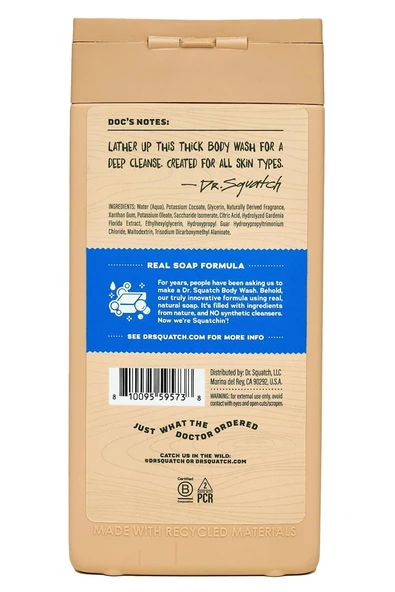 Dr.Squatch Men's Fresh Falls Duş Jeli 414ML - Resim 2