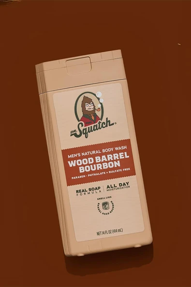 Dr.Squatch Men's Wood Barrel Bourbon Duş Jeli 414ML - Resim 5