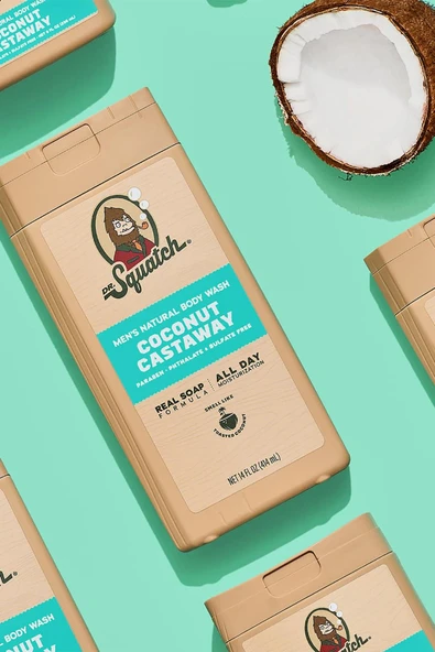 Dr.Squatch Men's Coconut Castaway Duş Jeli 414ML - Resim 4