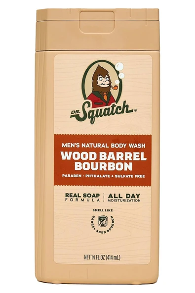 Dr.Squatch Men's Wood Barrel Bourbon Duş Jeli 414ML ürün görseli 1