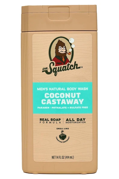 Dr.Squatch Men's Coconut Castaway Duş Jeli 414ML ürün görseli 1