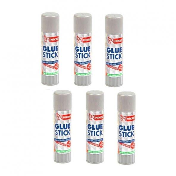 Glue Stick Yapıştırıcı Mikro Katı Yapıştırıcı 40 Gr Ruj Yapıştırıcı 6 Adet ürün görseli 1