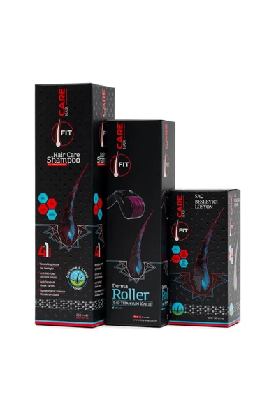 FİTCARESATIŞ FİTCARE SET (LOSYON+ŞAMPUAN+DERMAROLLER) ürün görseli 1