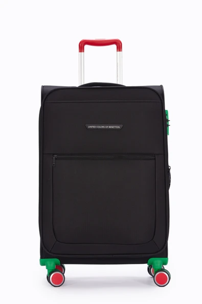 United Colors Of Benetton Ultra Light Kumaş Orta Boy Valiz Siyah BNT2800 ürün görseli 1