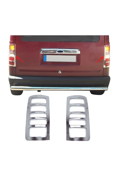 Ford Connect 2002-2009 Arası Krom Stop Çerçevesi 2 Parça Paslanmaz Çelik ürün görseli 1