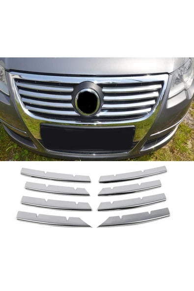 Vw Passat B6 Krom Ön Panjur 8 Parça 2005-2011 Arası P.çelik ürün görseli 1