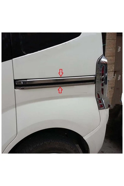 M-Best Oto Fiat Fiorino 2008 Ve Üzeri Sürgülü Kapı Çıtası 4 PRÇ Krom ürün görseli 1