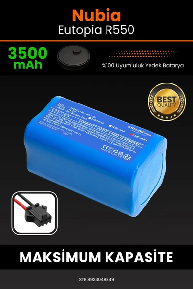 robo-mi Nubia Eutopia R550 3500mAh Robot Süpürge Bataryası - Koruma Katmanlı Batarya Teknolojisi ürün görseli 1