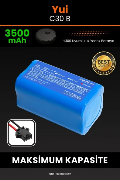 robo-mi Yui C30B 3500mAh Robot Süpürge Bataryası - Yüksek Yoğunluklu Li-ion Hücre ürün görseli 1