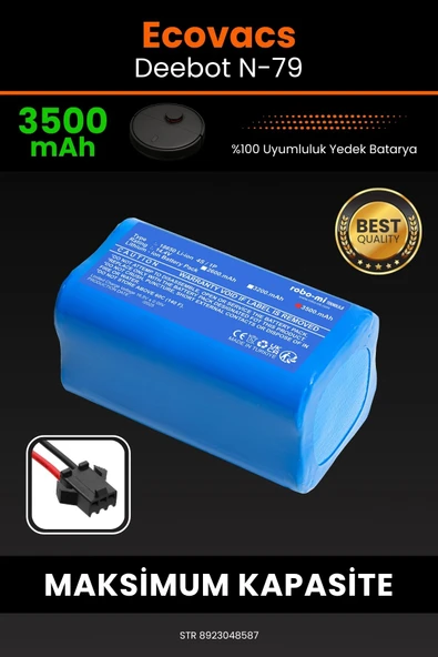 robo-mi Ecovacs Deebot N79 3500mAh Robot Süpürge Bataryası - Sertifikalı Güvenlik, Gerçek Kapasite ürün görseli 1