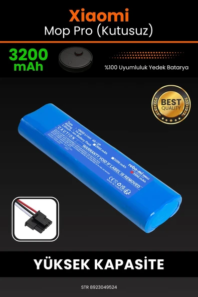 robo-mi Xiaomi Mi Vacuum Mop Pro 3200mAh Robot Süpürge Bataryası - Yüksek Yoğunluklu Li-ion Hücre ürün görseli 1