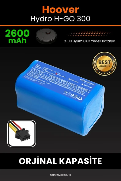 robo-mi Hoover H-GO 300 Hydro 2600mAh Robot Süpürge Bataryası - Koruma Katmanlı Batarya Teknolojisi ürün görseli 1