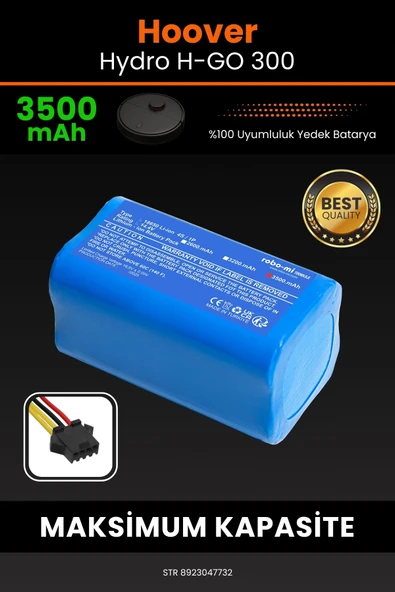 robo-mi Hoover H-GO 300 Hydro 3500mAh Robot Süpürge Bataryası - Gerçek Kapasite, Maksimum Güvenlik ürün görseli 1
