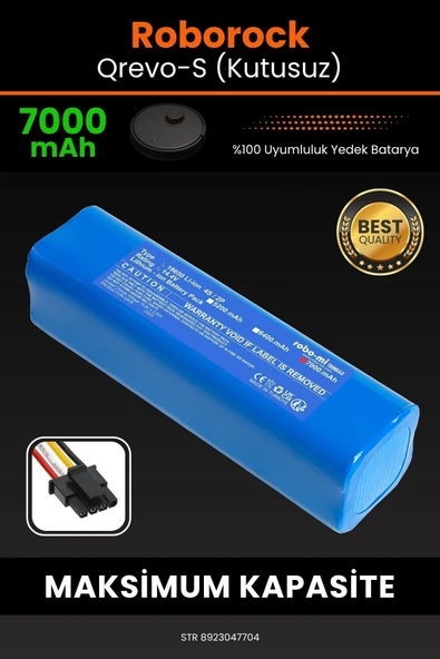 robo-mi Roborock Qrevo S 7000mAh Robot Süpürge Bataryası - Gerçek Kapasite, Maksimum Güvenlik ürün görseli 1