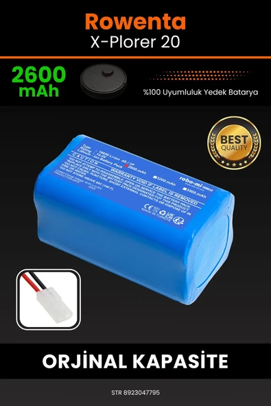 robo-mi Rowenta X-Plorer 20 2600mAh Robot Süpürge Bataryası - Gerçek Kapasite, Maksimum Güvenlik ürün görseli 1