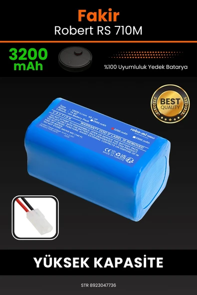 robo-mi Fakir Robert II RS 710 3200mAh Robot Süpürge Bataryası - Gerçek Kapasite, Maksimum Güvenlik ürün görseli 1