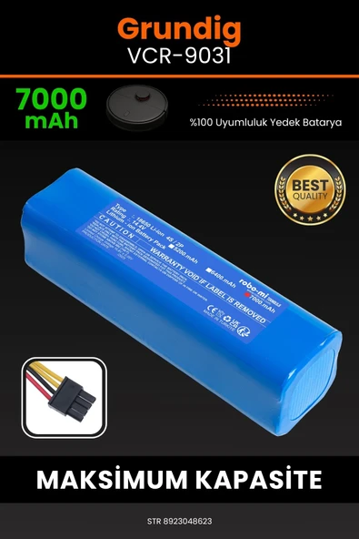 robo-mi Grundig Vcr 9031 7000mAh Robot Süpürge Bataryası - Koruma Katmanlı Batarya Teknolojisi ürün görseli 1